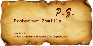 Probstner Zomilla névjegykártya